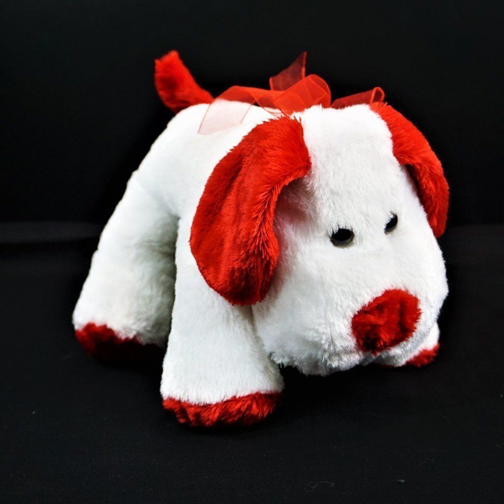 Valentines Puppy Dog Puli International White Red Plush Stuffed